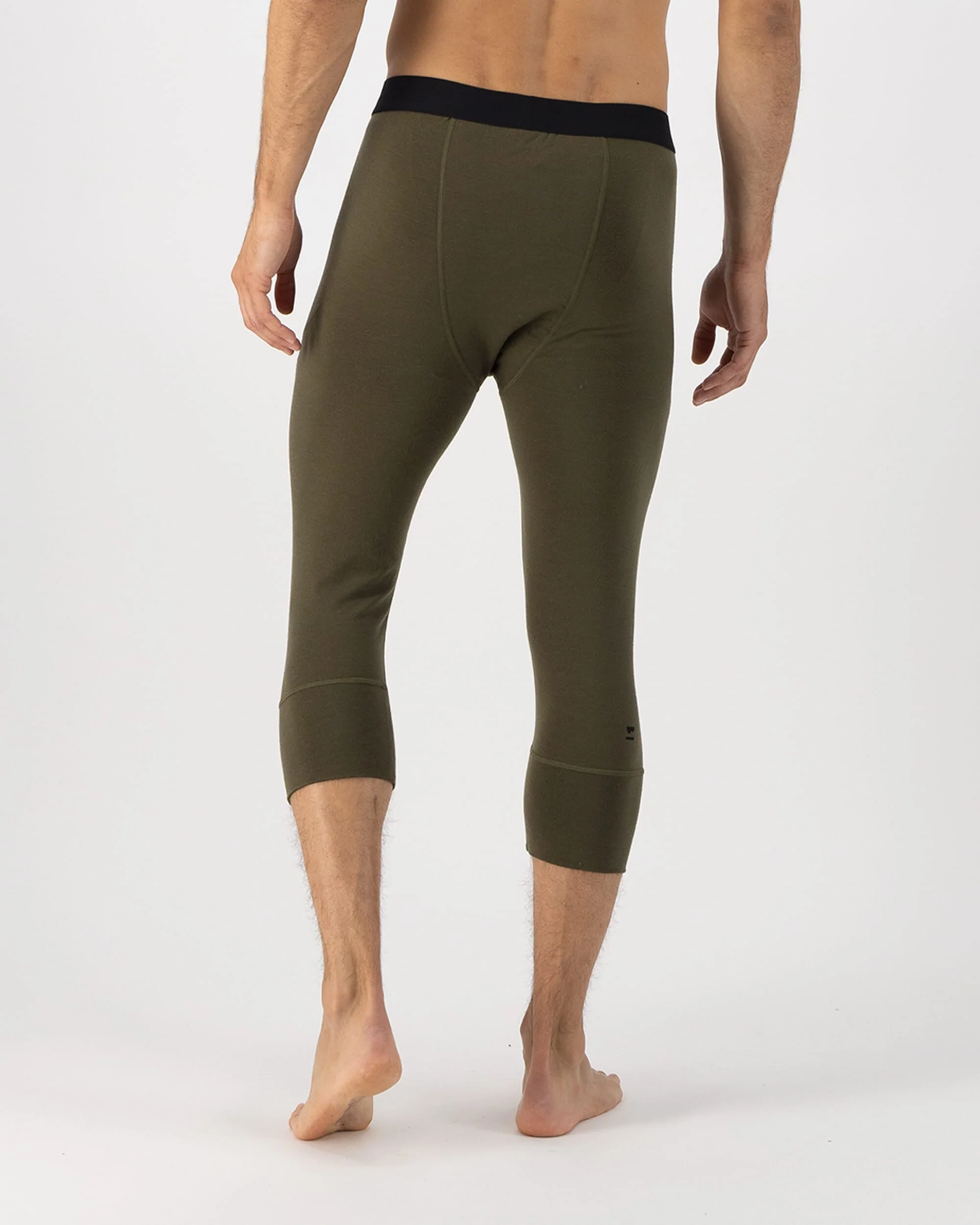 Cascade Merino Base Layer 3/4 Legging - Dark Olive | Men's Leggings - Image 2