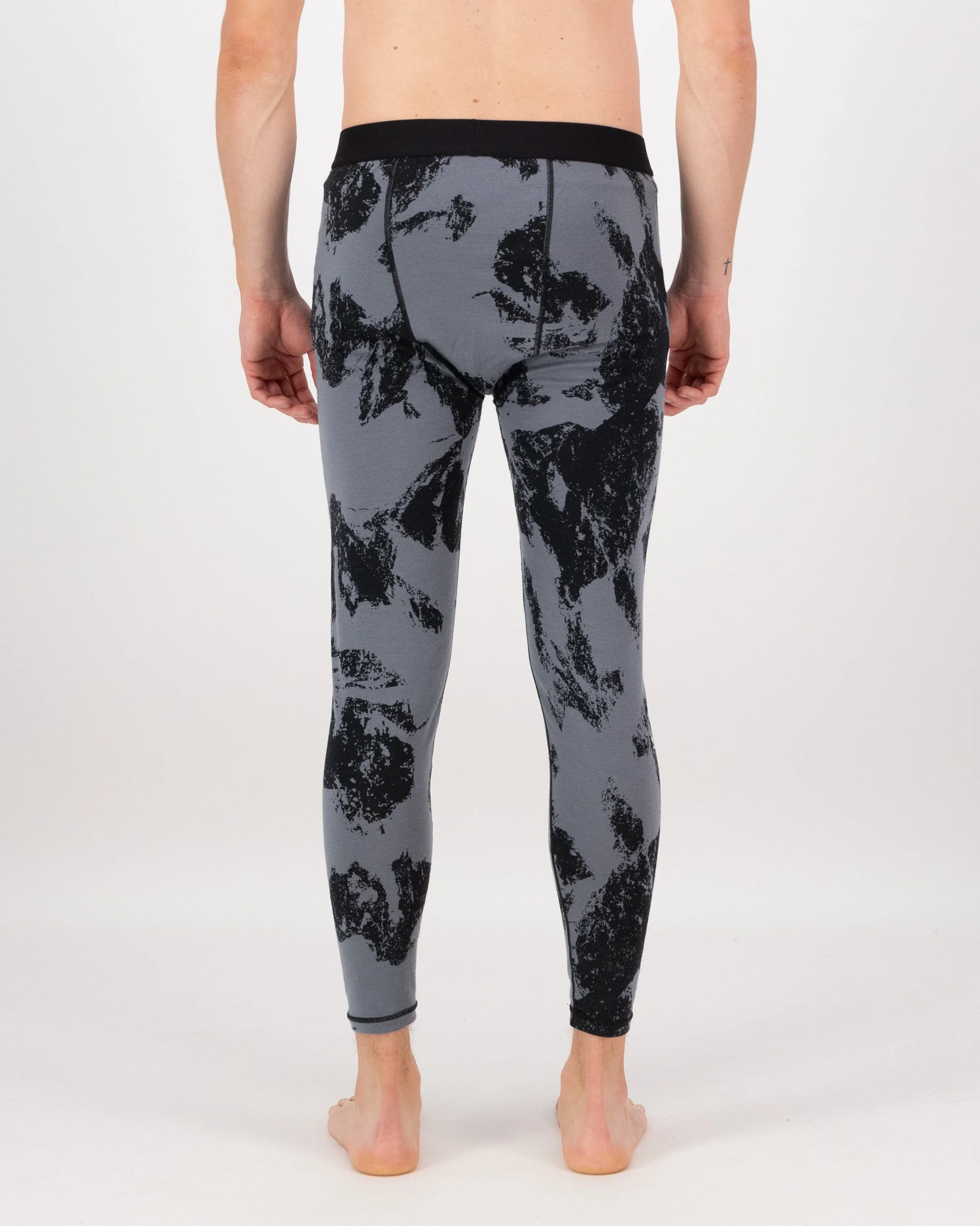Cascade Merino Base Layer Legging - Mtn Pixel Grey | Men's Leggings - Image 2