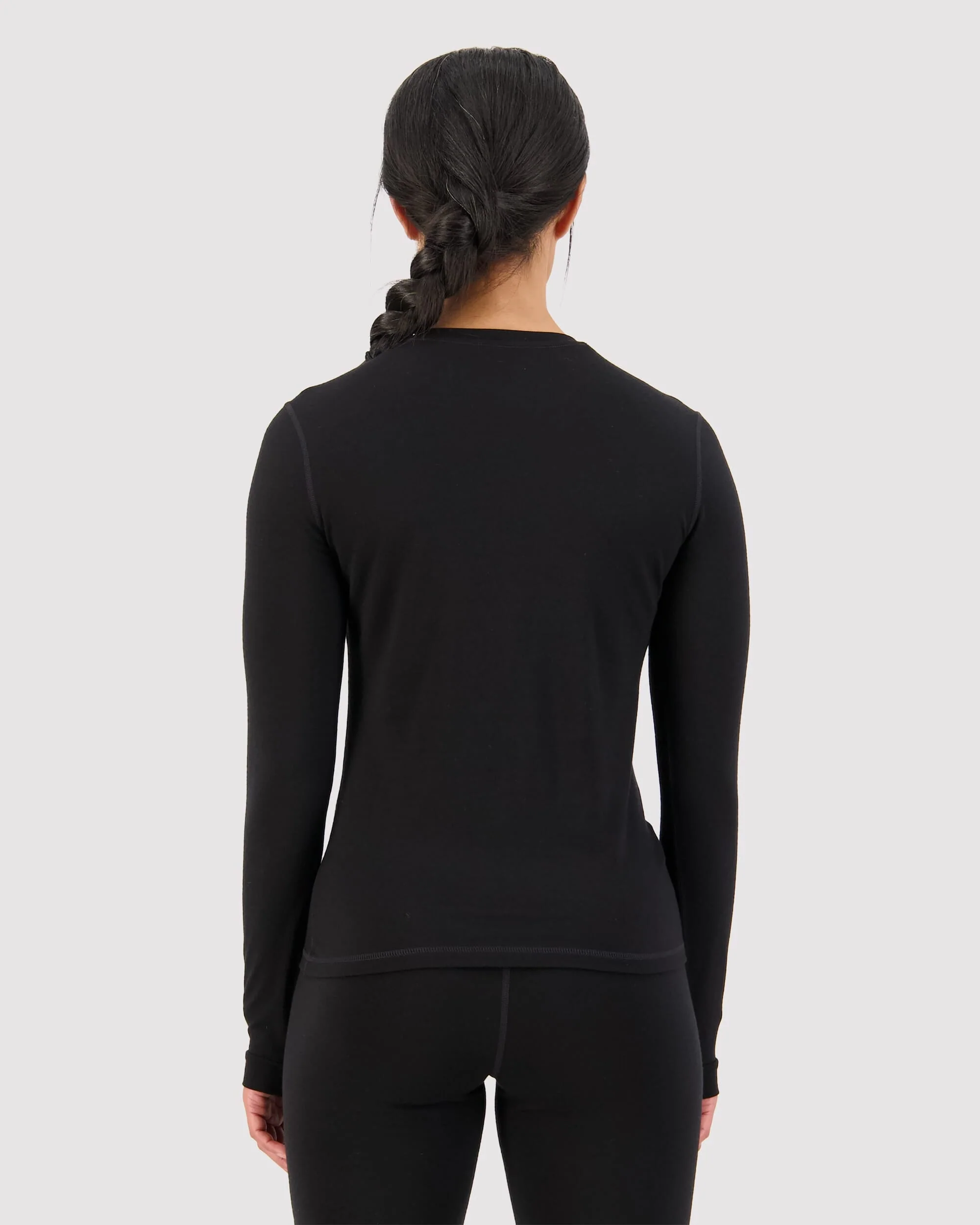 Cascade Merino Base Layer Long Sleeve - Black | Women's Long Sleeve Top - Image 2