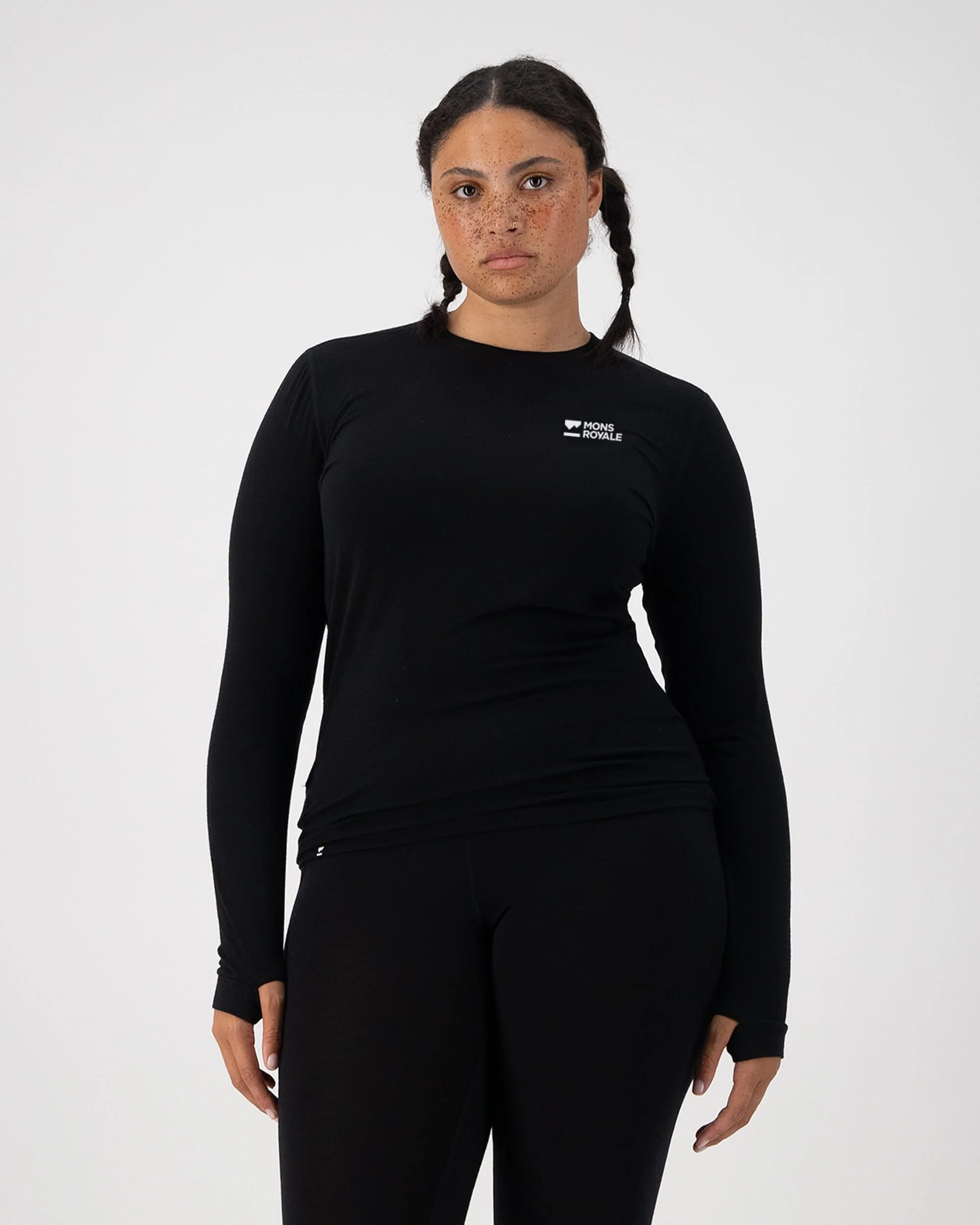 Cascade Merino Base Layer Long Sleeve - Black | Women's Long Sleeve Top - Image 3