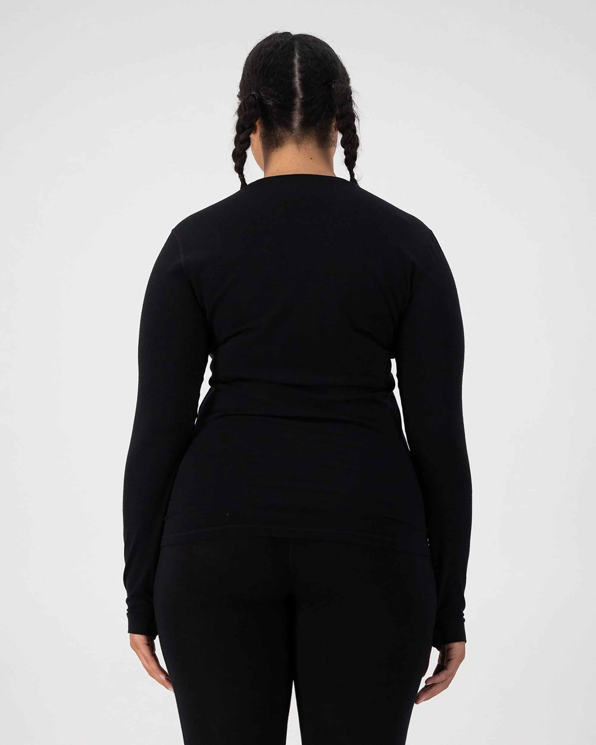 Cascade Merino Base Layer Long Sleeve - Black | Women's Long Sleeve Top - Image 4