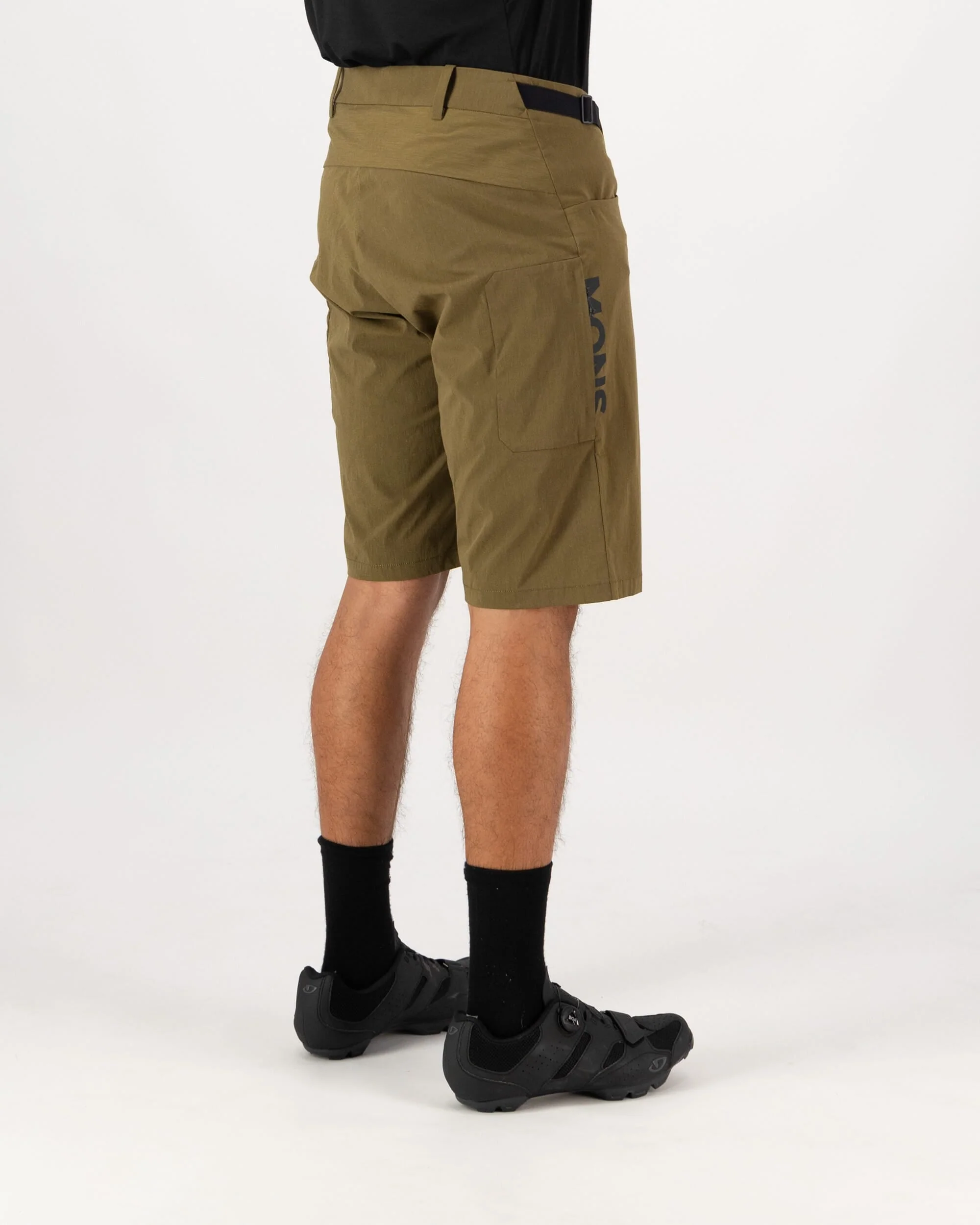 Diversion Merino Trail Shorts - Dark Olive | Men's Shorts - Image 2