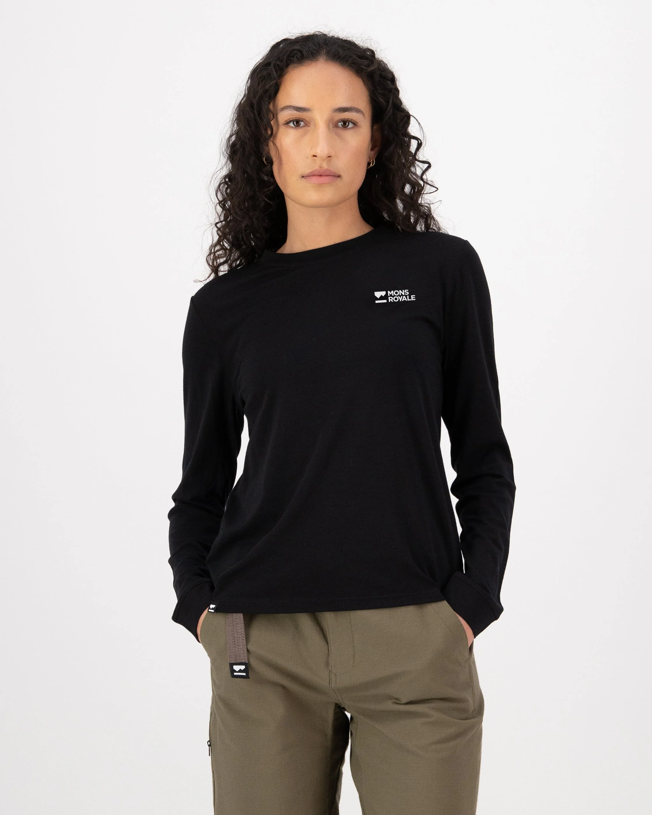 Icon Merino Long Sleeve - Black | Women's Long Sleeve Top