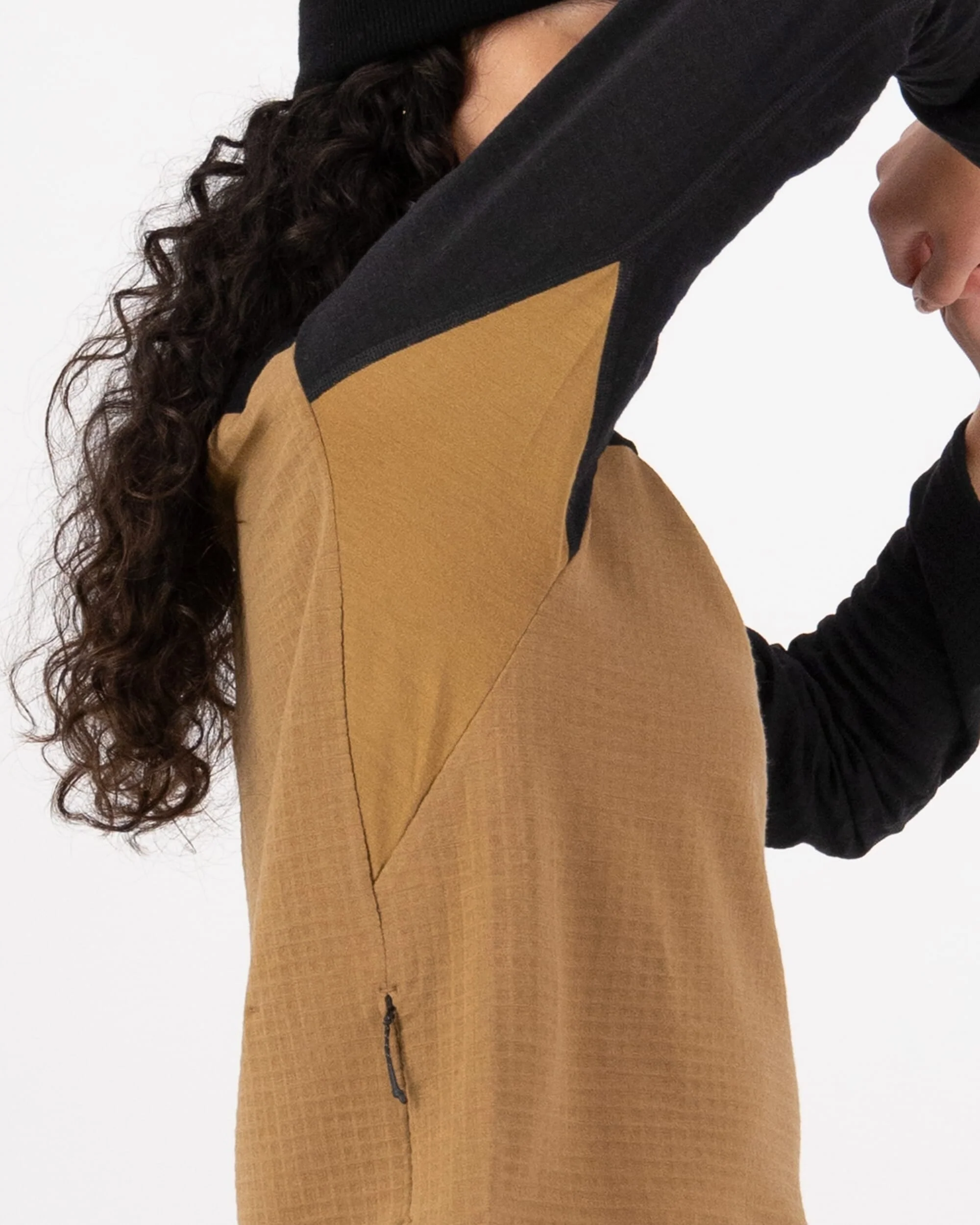Offgrid Merino Fleece Long Sleeve - Black / Toffee | Women's Mid Layer - Image 4
