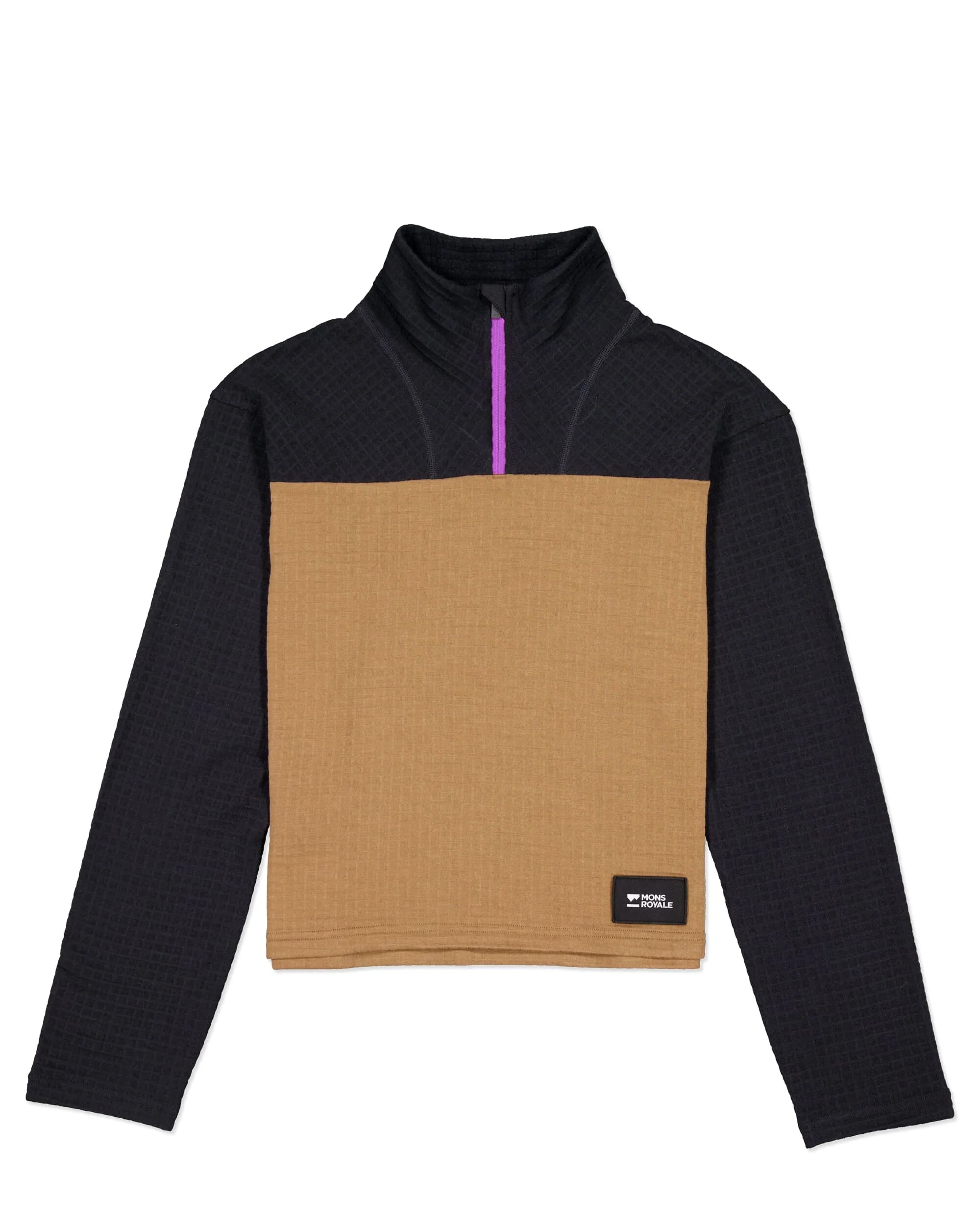 Offgrid Merino Fleece Long Sleeve - Black / Toffee | Women's Mid Layer - Image 6