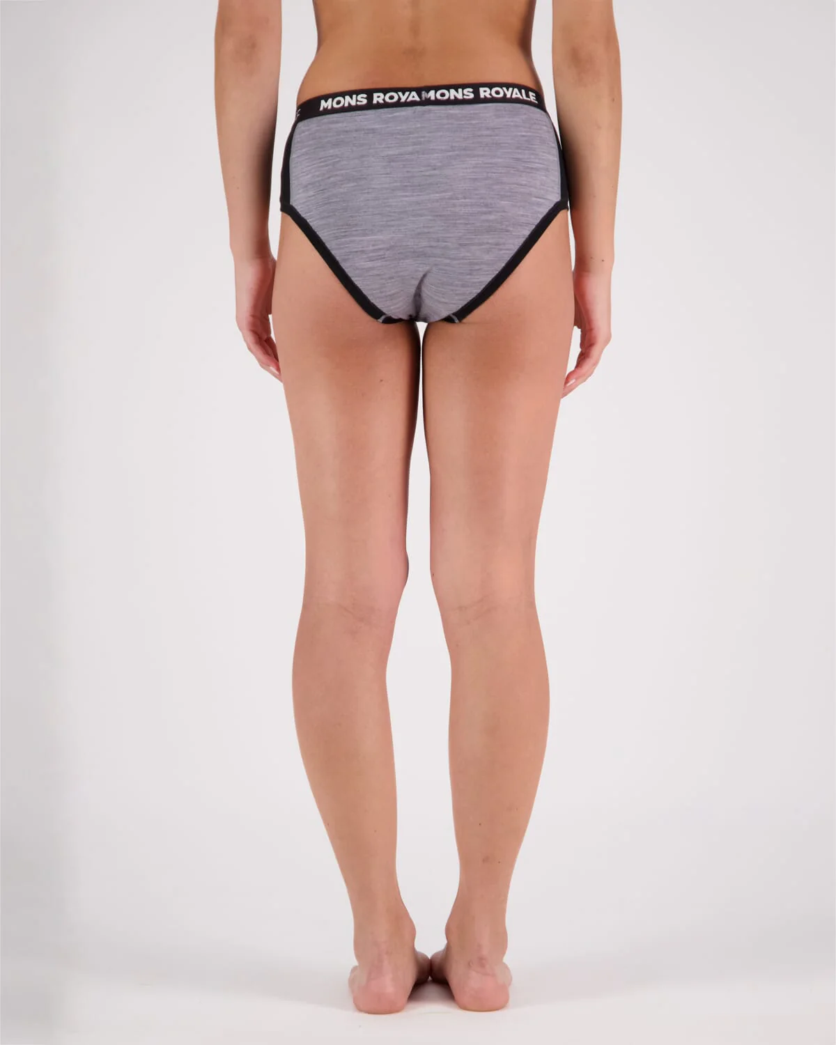 Sylvia Merino Boyleg - Grey Heather / Black | Women's Underwear - Image 2