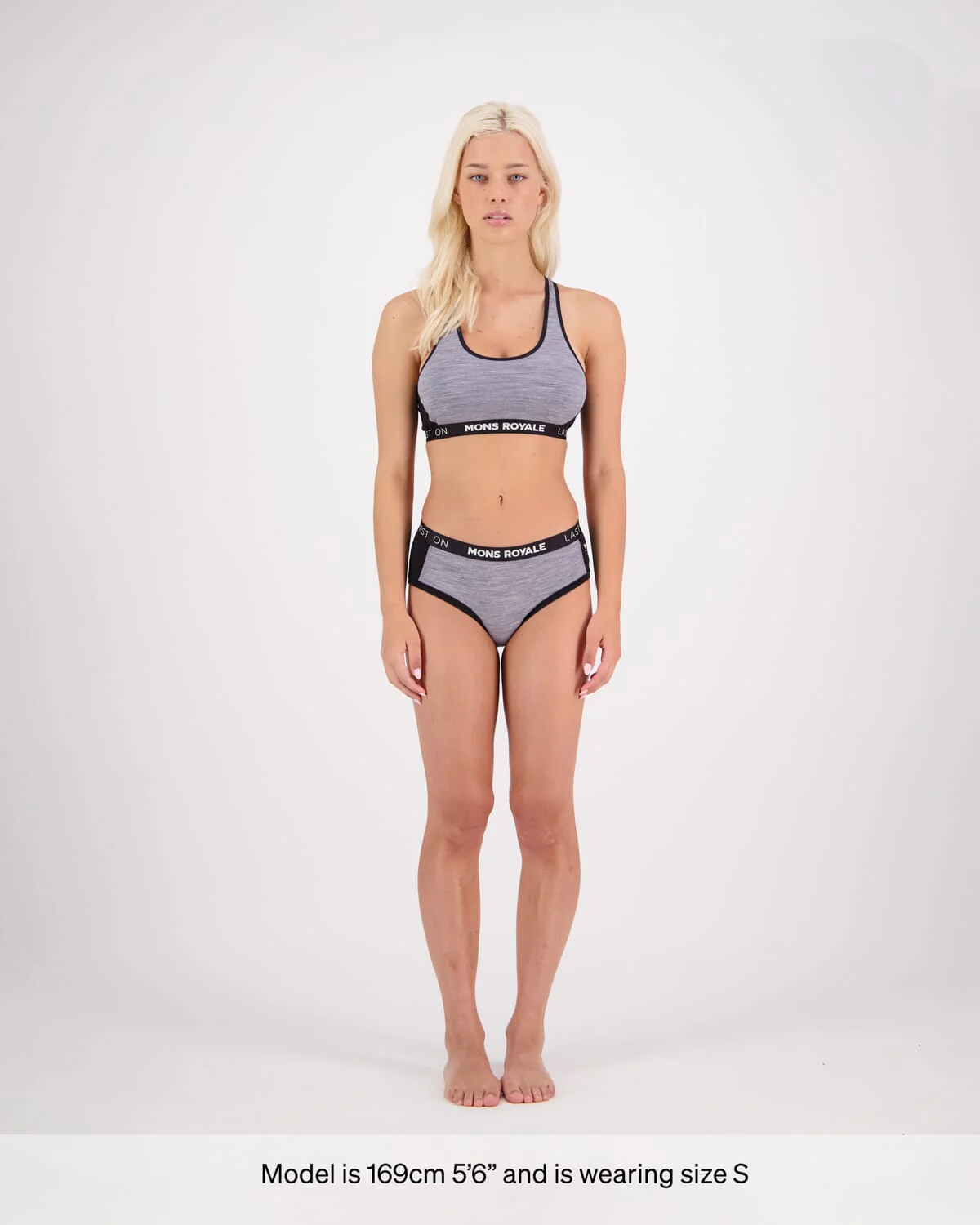 Sylvia Merino Boyleg - Grey Heather / Black | Women's Underwear - Image 4