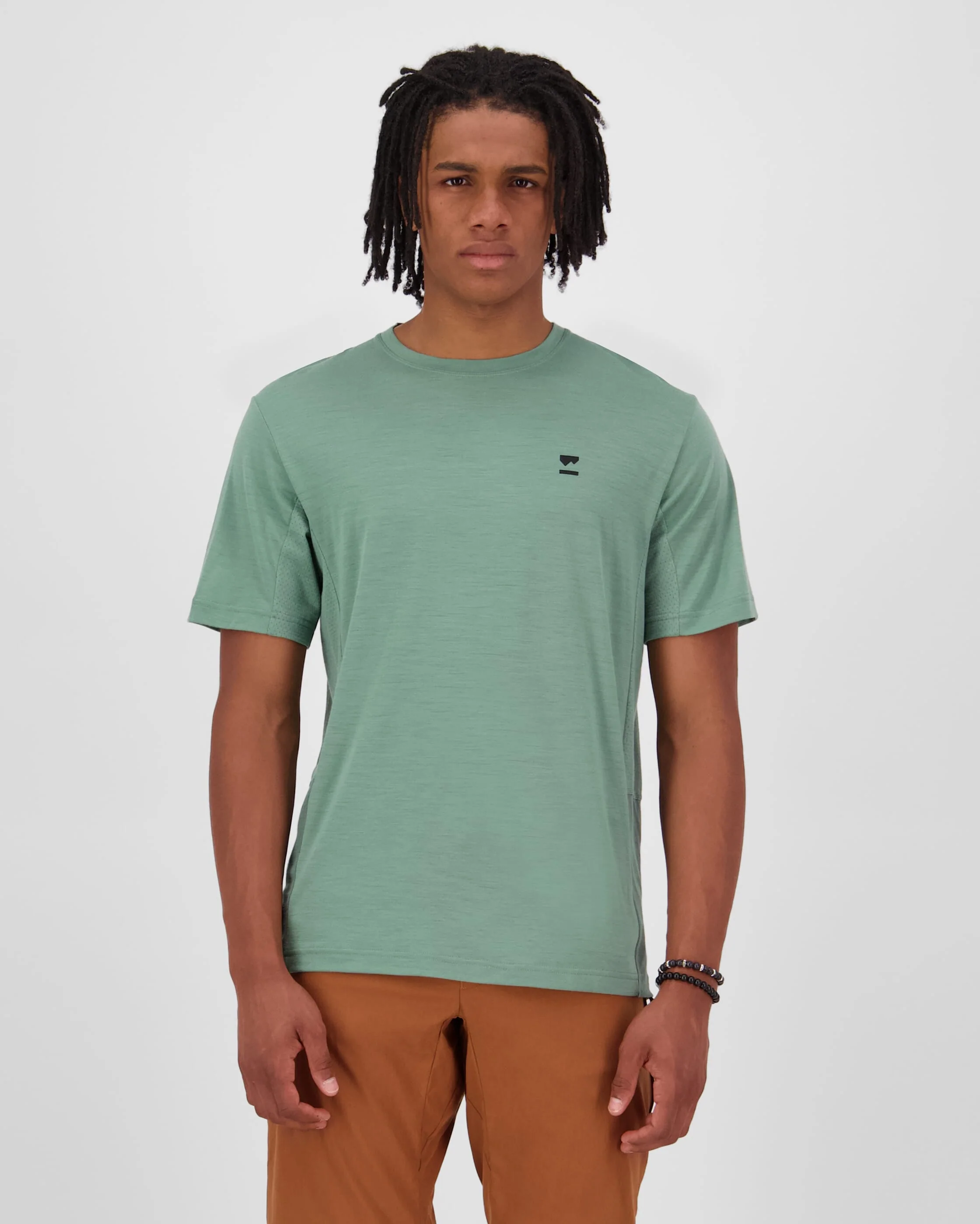Tarn Merino T-Shirt - Thyme / Cypress | Men's Bike Jersey