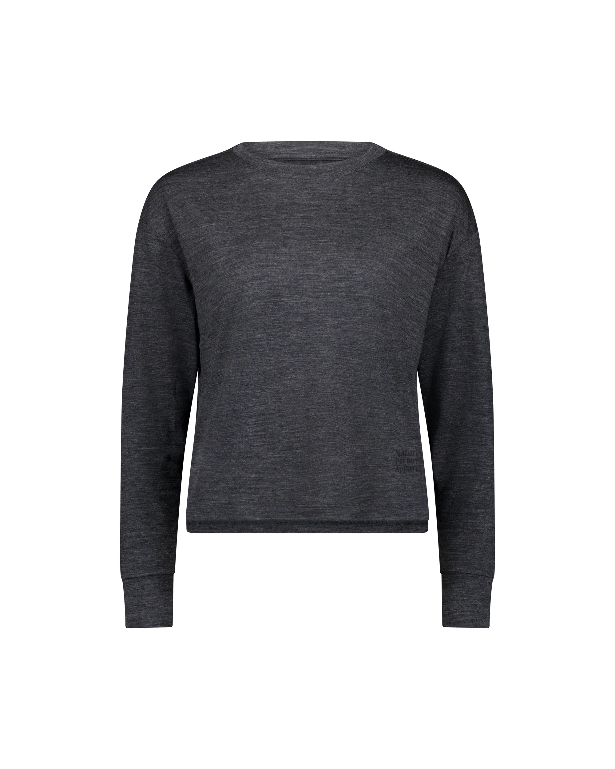 Zephyr Merino Tencel™ Boxy Long Sleeve - Smoke | Women's Long Sleeve Top - Image 5